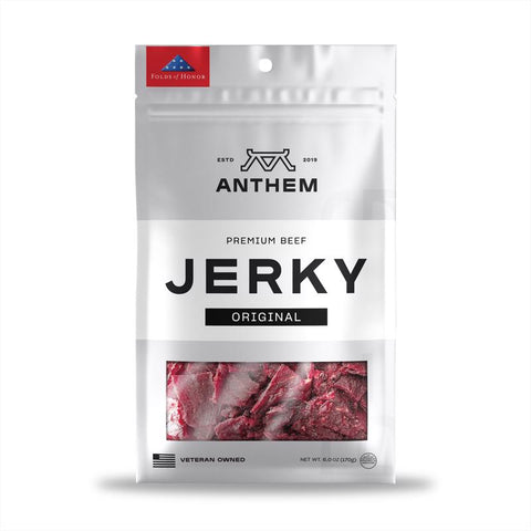 Anthem Snacks Original Beef Jerky 6 oz Bagged (Pack of 8)