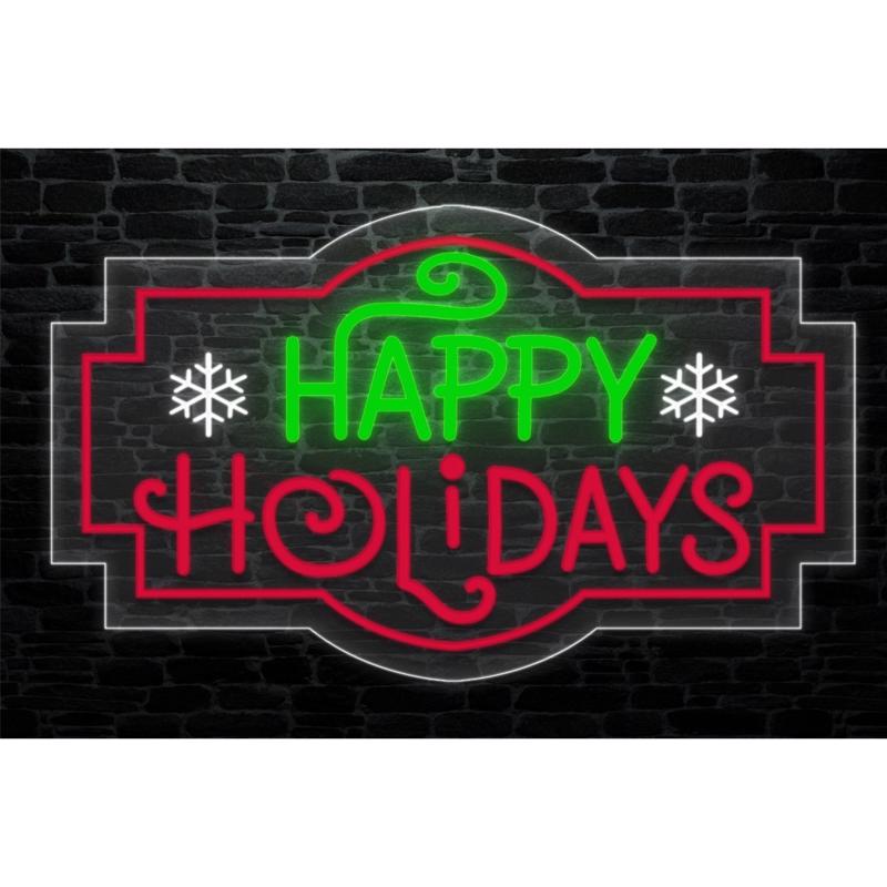 Luxe Light Decor Happy Holidays LED Happy Holidays Hanging Decor (Pack of 5)