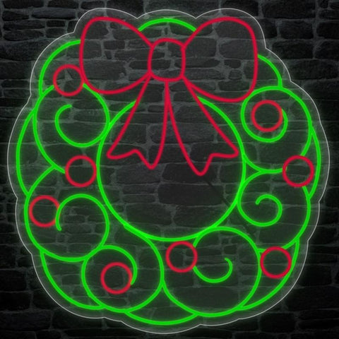 Luxe Light Decor LED Red and Green Christmas Wreath Hanging Decor (Pack of 5)