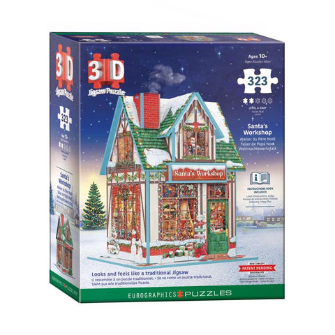 Rompecabezas 3D Eurographics El taller de Papá Noel 323 piezas