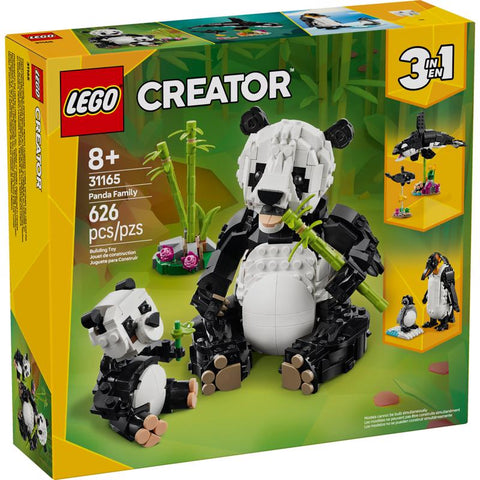 LEGO Creator Set de construcción Familia de pandas de animales salvajes Multicolor 626 piezas