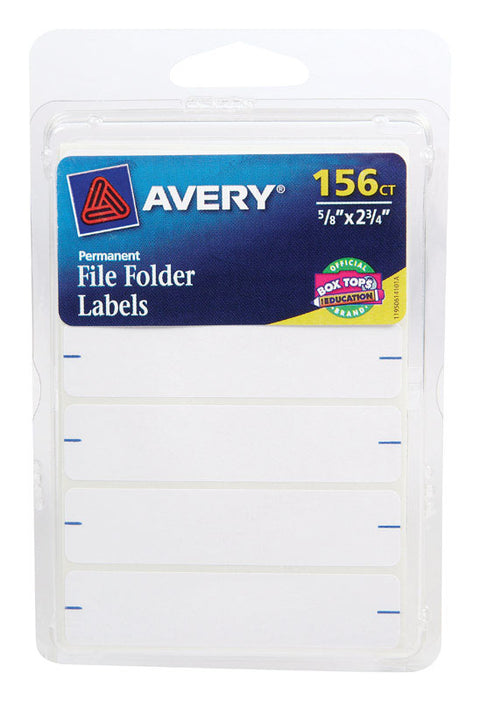 Avery White Tabbed File Folder 156 pk (Pack of 6)