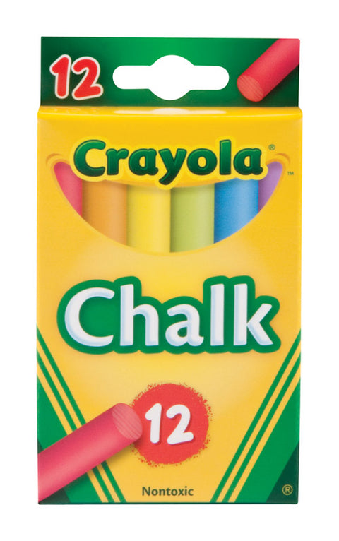 Tizas Crayola de colores surtidos no tóxicas, paquete de 12