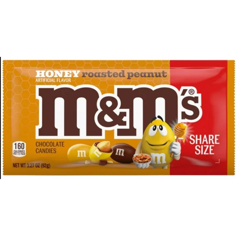 M&M's Honey Roasted Peanut Chocolate Candies 3.27 oz (Pack of 24)