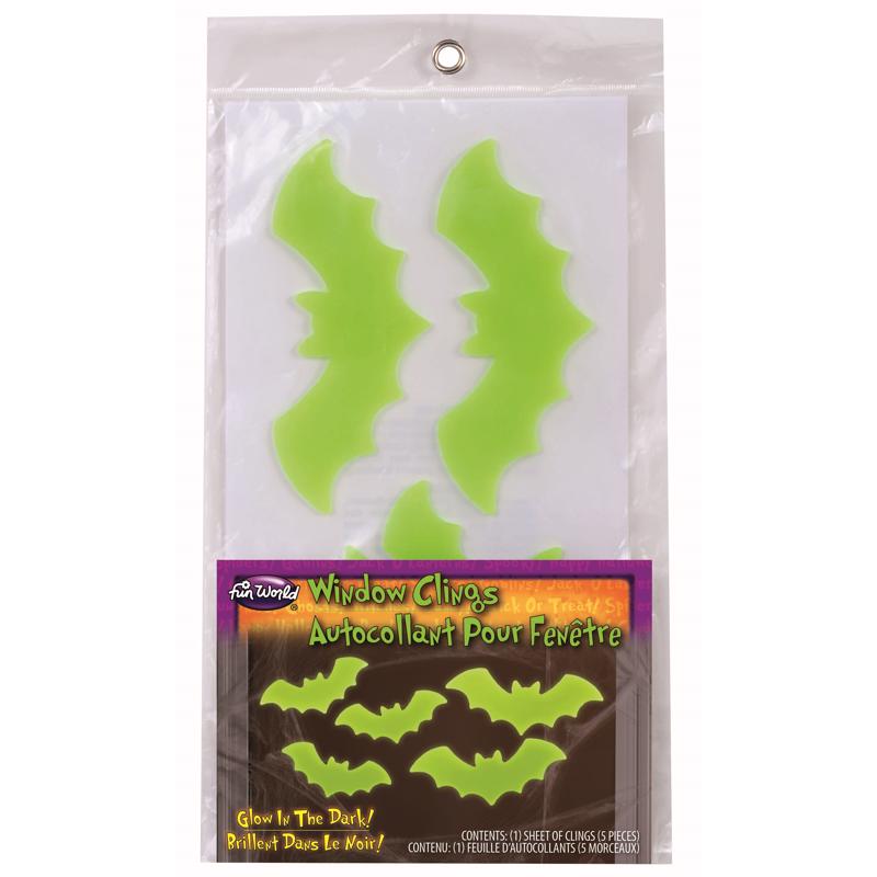 Fun World Ghosts/Bats Clings Halloween Decor (Pack of 48)