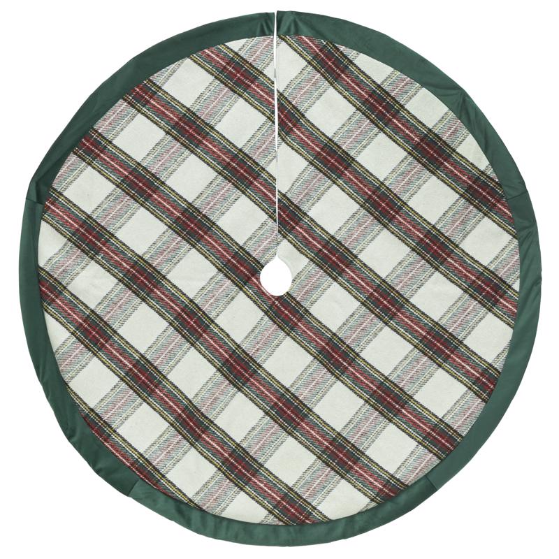 Dyno Plaid Tree Skirt 48 in. (Pack of 4)