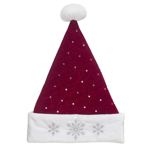 Gorro de Papá Noel de terciopelo acolchado Dyno de 17 pulg., 1 ud. (Paquete de 12)