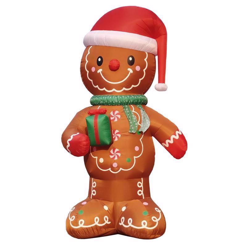 Celebrations Gingerbread Man with Giftbox 8 ft. Inflatable
