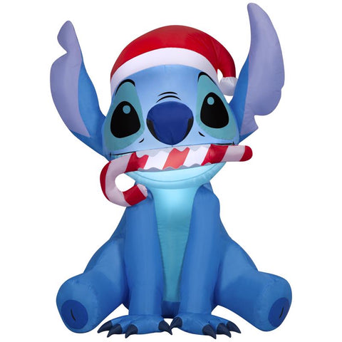 Gemmy Stitch with Santa Hat 3 ft. Inflatable