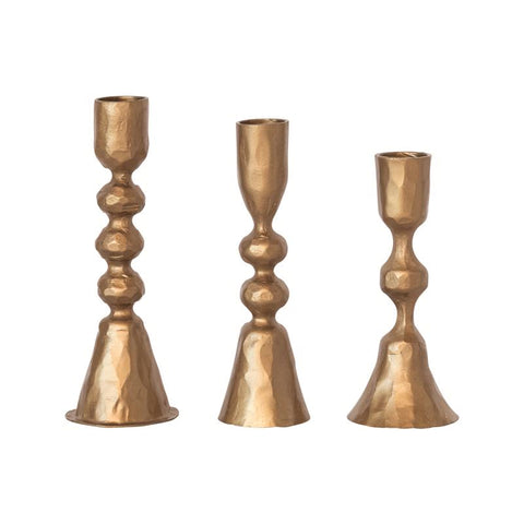 Creative Co-Op Antique Brass Candle Holder (Pack of 4)