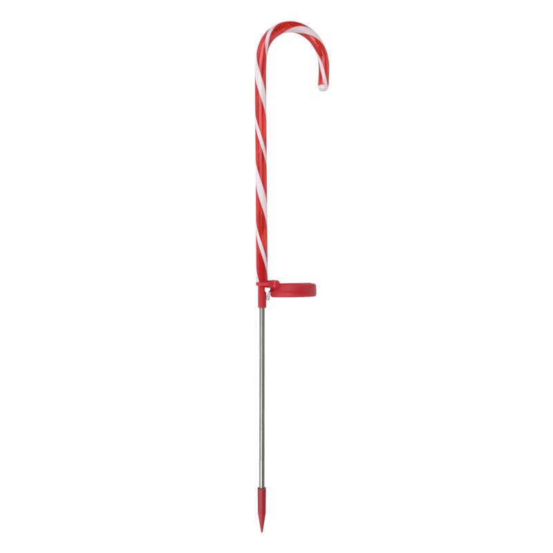 Celebrations Solar White Candy Cane 28 in. Pathway Decor (Pack of 12)