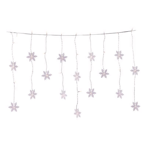 Celebrations Window Snowflake LED Rice Warm White 37 ct String Christmas Lights 3 ft.