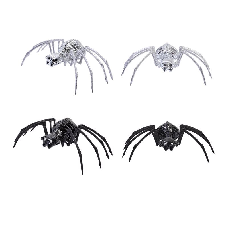 Fun World 8 in. Mirror Spiders Halloween Decor (Pack of 6)