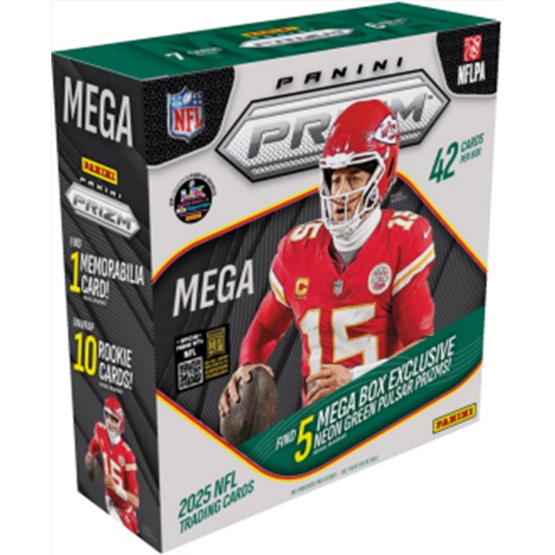 Panini 2025 Prizm Football Mega Box Trading Cards (Pack of 20)