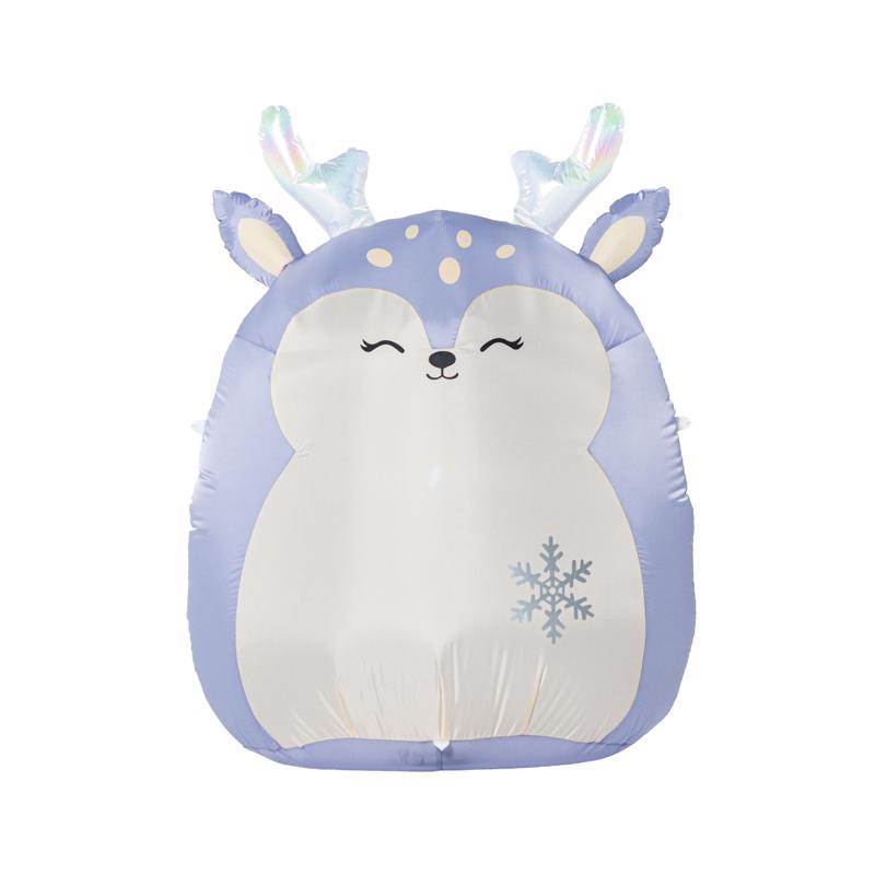 Squishmallows A Holiday Company Personaje de reno Farryn Squishmallow Inflable de 4 pies