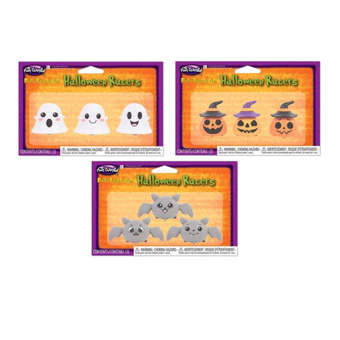 Fun World Bats/Ghosts/Pumpkins Pull Back Pals (Pack of 12)