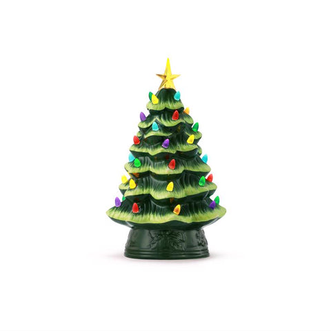 Mr. Christmas LED Green Tree Table Decor 12 in.