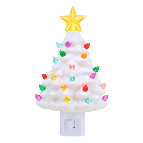 Mr. Christmas LED White Tree Nightlight 7 in. (Pack of 6)