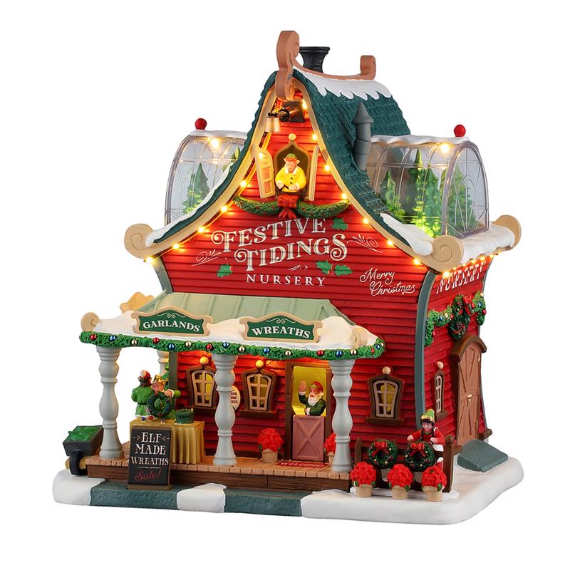 Lemax LED Festive Findings Nursery Christmas Village (Pack of 4)