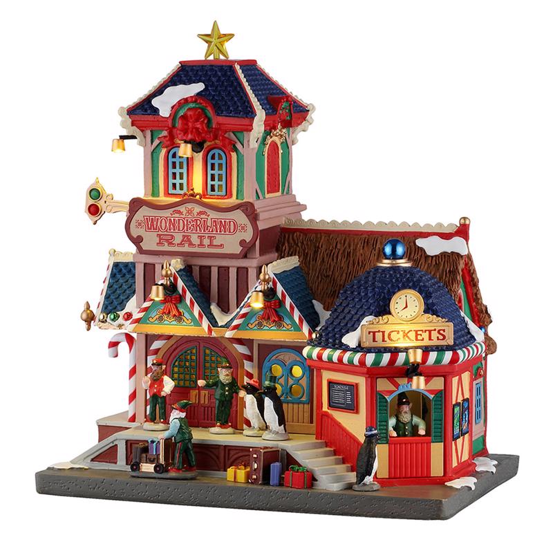 Pueblo navideño Lemax LED Wonderland Rail (Paquete de 2)