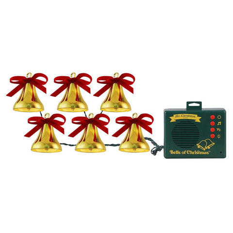 Mr. Christmas LED Gold/Red Bells Animated Decor 3 in.