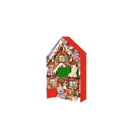 Calendario de Adviento de peluche Beverly Hills con casa de jengibre y ositos de peluche, 12 piezas