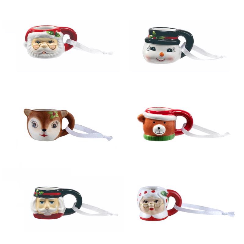 Mr. Christmas Assorted Snowman, Mrs. Claus, Santa, Teddy Bear, Reindeer, Nutcracker Ornaments 1.5 in (Pack of 36)