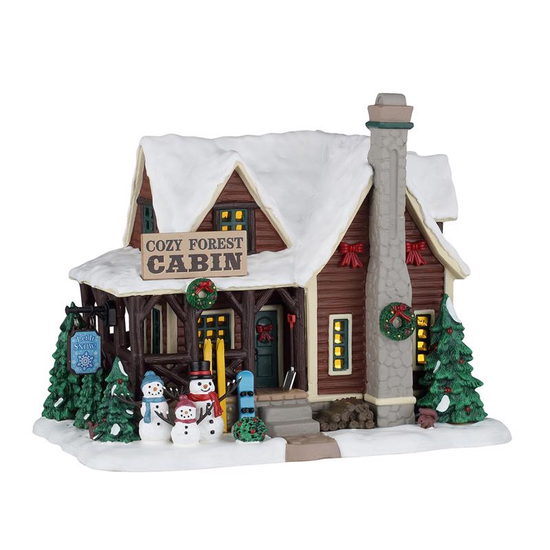Lemax LED Cozy Forest Cabin Christmas Village