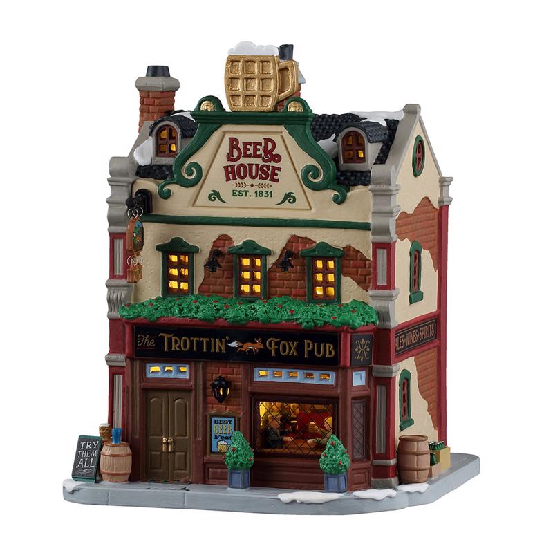 Lemax LED The Trottin' Fox Pub Christmas Village