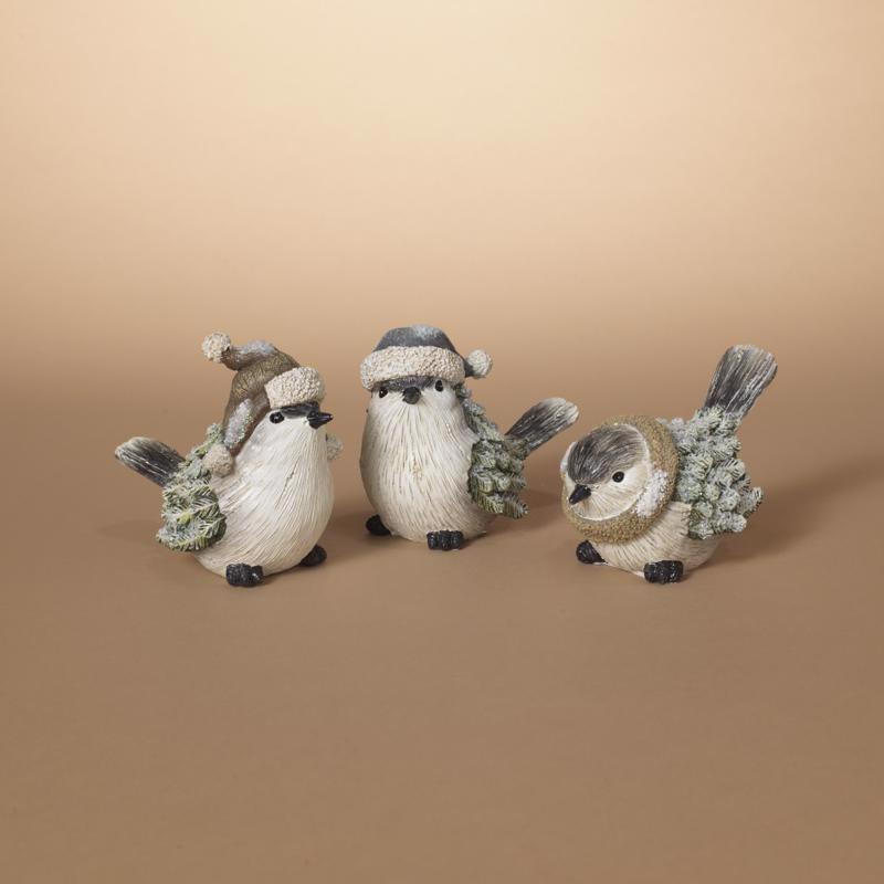 Gerson Winter Bird Figurine (Pack of 6)