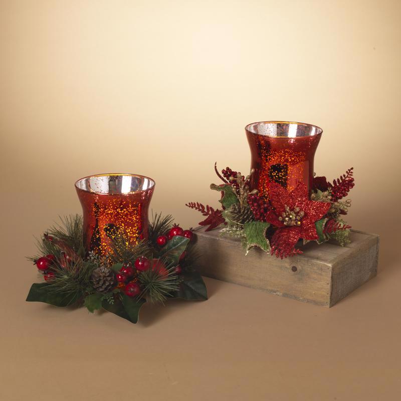 Gerson Holiday Candle Ring Candle Holder (Pack of 6)