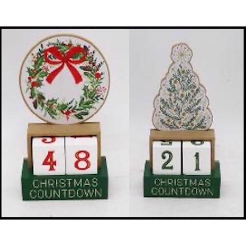 Gerson Wooden Christmas Countdown Calendar Table Decor (Pack of 6)