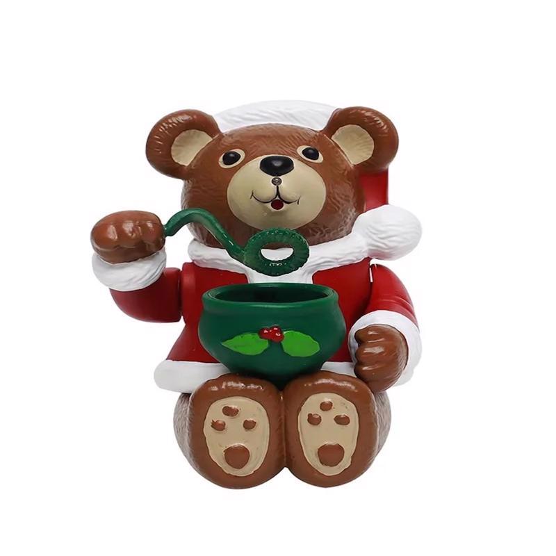 Decoración de mesa de oso de peluche Papá Noel de Kurt S. Adler