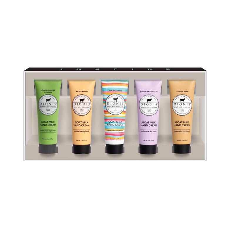 Dionis Goat Milk Skincare Assorted Scent Hand Cream Gift Set 1 oz 5 pk (Pack of 6)