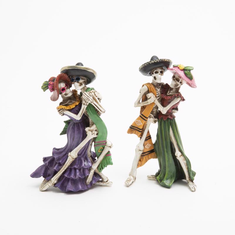 Gerson Resin Day of the Dead Dancing Couple Halloween Decor (Pack of 12)