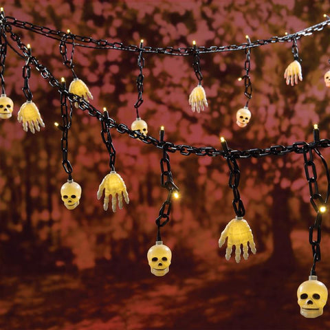 Guirnalda de luces LED blancas cálidas con forma de carámbano preiluminada Celebrations