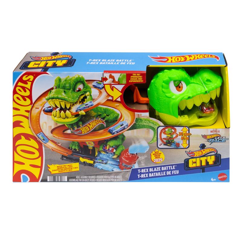 Hot Wheels T-Rex Blaze Battle Track Set