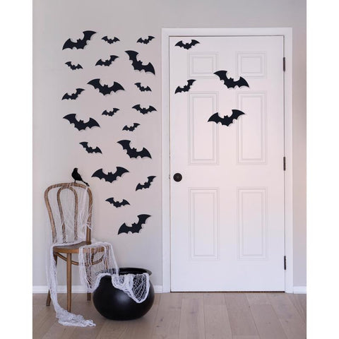 Seasons 11 in. Bats Halloween Decor (Pack of 12)