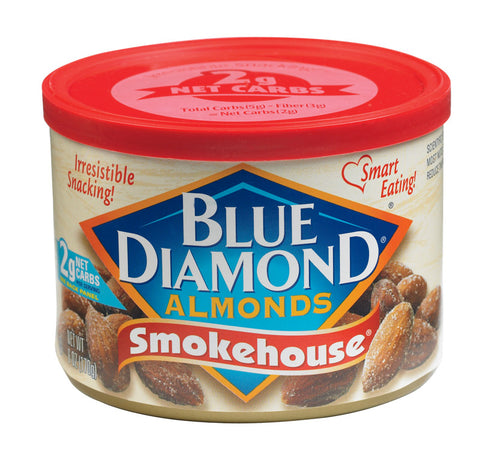 Blue Diamond Smokehouse Almonds 6 oz Can (Pack of 12)