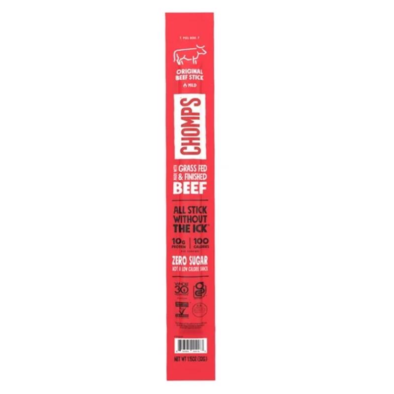 Chomps Original Beef Stick 1.15 oz Pouch (Pack of 24)