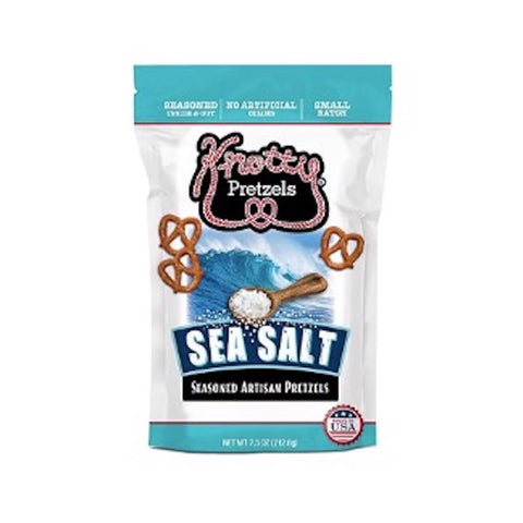 Knotty Pretzels Sea Salt Pretzels 7.5 oz Pouch (Pack of 6)