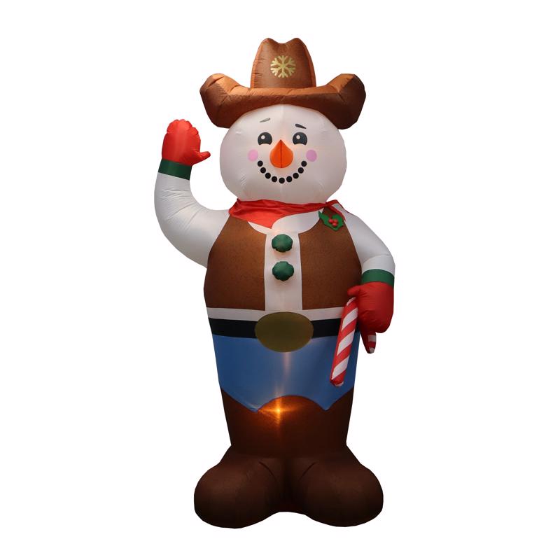 Muñeco inflable de vaquero muñeco de nieve Celebrations de 7,8 pies