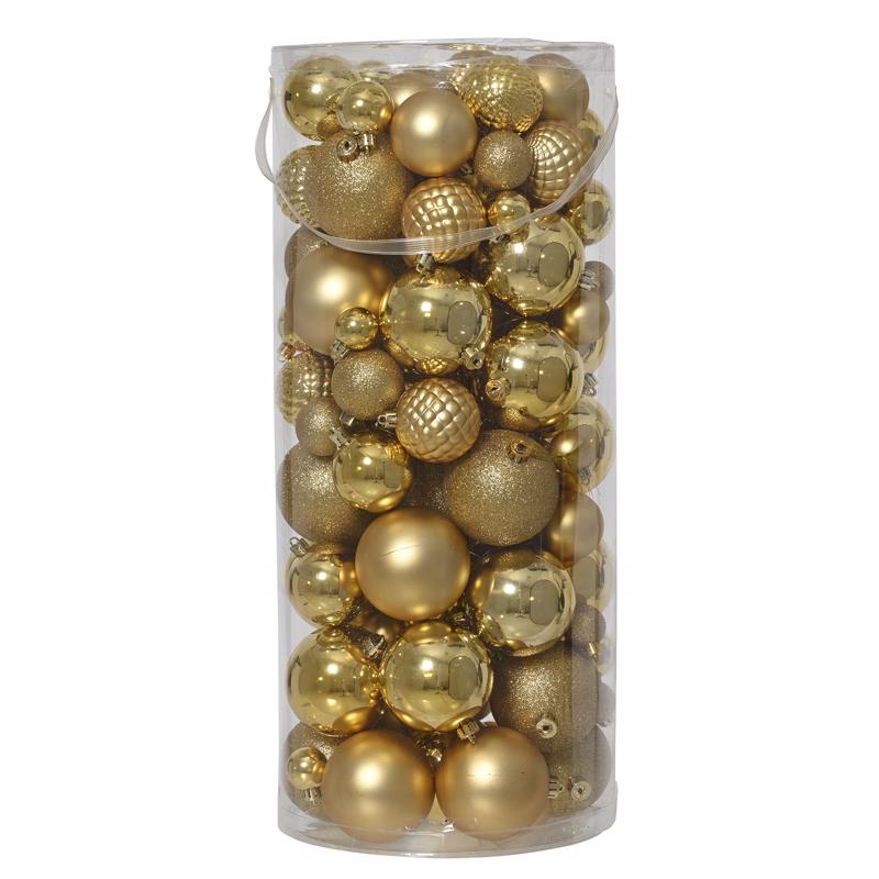 Decoris Gold Ornaments (Pack of 4)