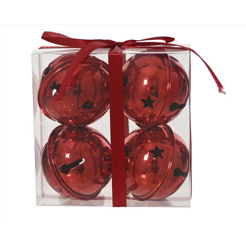 Decoris red Bells Hanging Decor (Pack of 36)