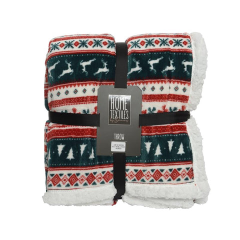 Decoris Tree deer Blanket 1 pk (Pack of 8)