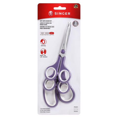 SINGER Soft Grip Scissor Set 1 pk (Pack of 3)
