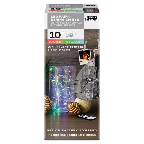 Feit LED String Lights Multicolored 10 ft. 30 lights