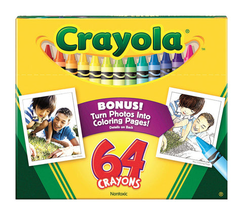 Crayones de colores surtidos Crayola, paquete de 64