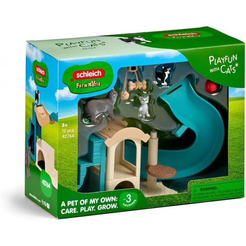 Schleich Playfun with Cats Toy Playset 12 pc