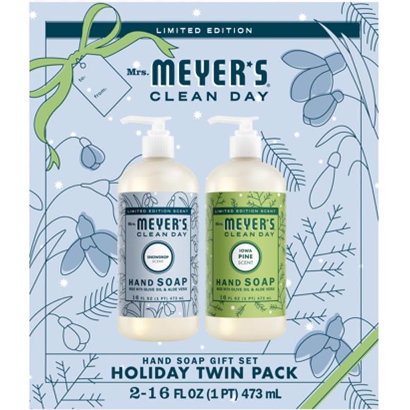 Jabón de manos Mrs. Meyer's Clean Day aroma Snowdrop/Iowa Pine 16 fl. oz. (Paquete de 6)